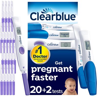 Clearblue Digital Ovulation & Pregnancy Tests, 20 Ovulation & 2 Pregnancy Tests Clearblue Digital Ovulation & Pregnancy Tests, 20 Ovulation & 2 Pregnancy Tests