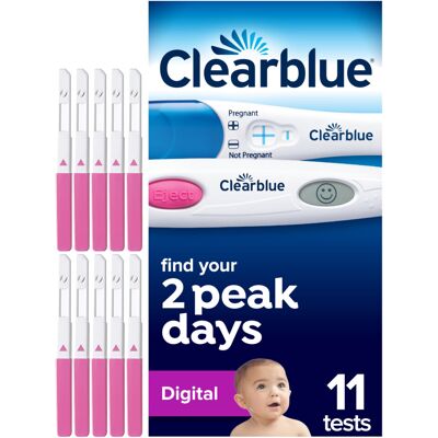 Clearblue Digital Ovulation & Pregnancy Test - 10 Ovulation Tests & 1 Pregnancy Clearblue Digital Ovulation & Pregnancy Test - 10 Ovulation Tests & 1 Pregnancy
