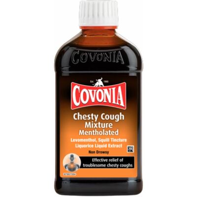Covonia Chesty Cough Mixture: Mentholated, 300ml Covonia Chesty Cough Mixture: Mentholated, 300ml
