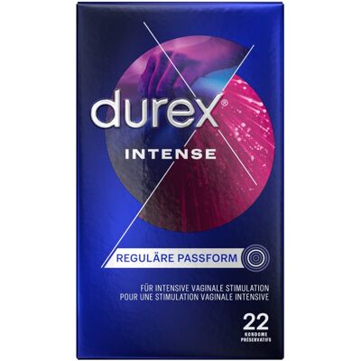 Durex Intense Orgasmic Condoms - 22 Units - Transparent Durex Intense Orgasmic Condoms - 22 Units - Transparent