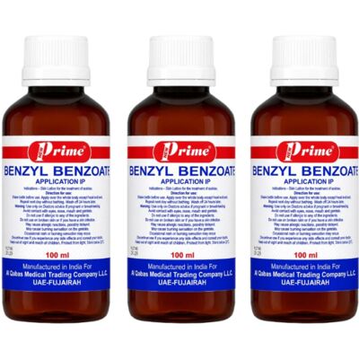 Unbranded (PACK OF 3) Prime Benzyl Benzoate Application IP Skin Lotion for Scabies Treatme Unbranded (PACK OF 3) Prime Benzyl Benzoate Application IP Skin Lotion for Scabies Treatme
