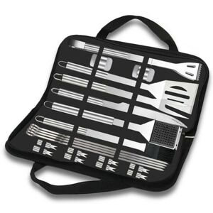 Unbranded (20PCS) BBQ Utensil Set Stainless Steel Barbecue Accessories Grilling Tool Kit O Unbranded (20PCS) BBQ Utensil Set Stainless Steel Barbecue Accessories Grilling Tool Kit O