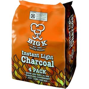 BIG BEAT - Plastic Head UK Big K Instant Light Lumpwood Charcoal, 4x1kg Bags Instant BBQ Charcoal BIG BEAT - Plastic Head UK Big K Instant Light Lumpwood Charcoal, 4x1kg Bags Instant BBQ Charcoal