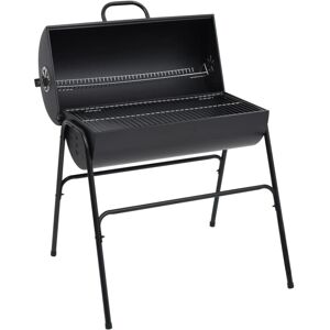 vidaXL Barrel Grill with 2 Cooking Grids Black 80x95x90 cm Steel BBQ Grill vidaXL Barrel Grill with 2 Cooking Grids Black 80x95x90 cm Steel BBQ Grill