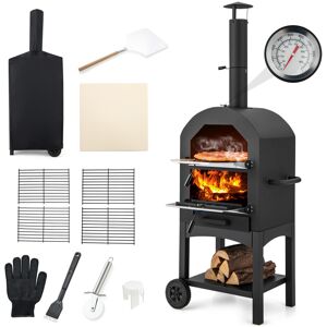 Costway Portable Pizza Oven Outdoor Grill w/ Waterproof Cover & Thermometer Costway Portable Pizza Oven Outdoor Grill w/ Waterproof Cover & Thermometer