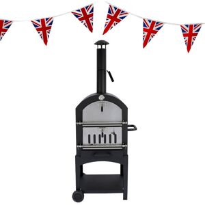 KuKoo Outdoor Pizza Oven Portable Charcoal BBQ Smoker Cooker & Union Jack Flag Bunting KuKoo Outdoor Pizza Oven Portable Charcoal BBQ Smoker Cooker & Union Jack Flag Bunting