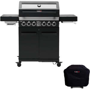 (With Cover) CosmoGrill 6 Burner Yamara Dark 4+2 Gas BBQ (With Cover) CosmoGrill 6 Burner Yamara Dark 4+2 Gas BBQ
