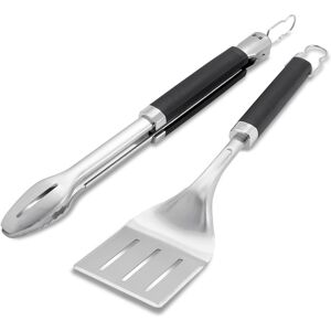 Weber Precision Tongs & Spatula Grilling Tool Set Stainless Steel Weber Precision Tongs & Spatula Grilling Tool Set Stainless Steel