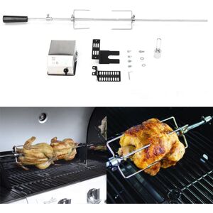 GreenZech 4W Stainless Steel Rotisserie BBQ Grill Roaster Spit Rod BBQ Tools Set Camping C GreenZech 4W Stainless Steel Rotisserie BBQ Grill Roaster Spit Rod BBQ Tools Set Camping C