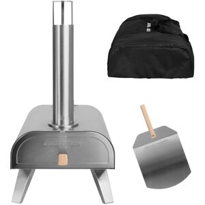 George Foreman Outdoor 12 Inch Wood Pellet Portable Wood Fired Pizza Oven Stainl George Foreman Outdoor 12 Inch Wood Pellet Portable Wood Fired Pizza Oven Stainl