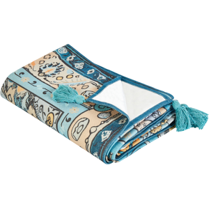 Beliani Picnic Blanket KOTLA 150 x 200 cm Blue Beliani Picnic Blanket KOTLA 150 x 200 cm Blue