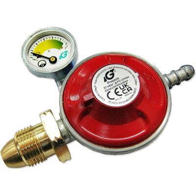 IGT 37Mbar Propane Regulator with Pressure Gauge - Screw-In, Compatible with Cal IGT 37Mbar Propane Regulator with Pressure Gauge - Screw-In, Compatible with Cal