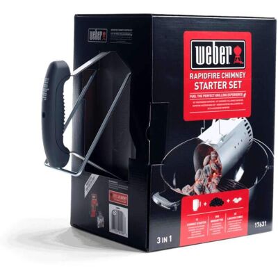 Weber - Rapidfire - Aluminium - BBQ Fire Starter Set - Chimney Starter Weber - Rapidfire - Aluminium - BBQ Fire Starter Set - Chimney Starter