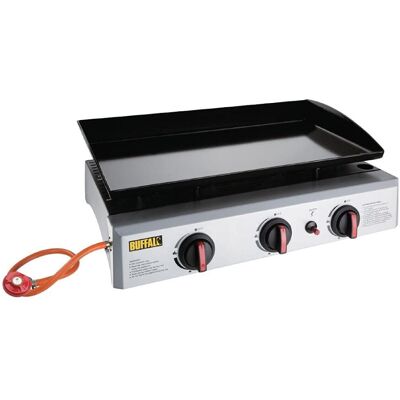Buffalo 7.5kW Portable Outdoor 3 Burner Gas Griddle Barbecue Hotplate Stainles Buffalo 7.5kW Portable Outdoor 3 Burner Gas Griddle Barbecue Hotplate Stainles