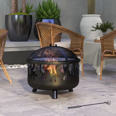 Outsunny - 61.5cm - 2-In-1 - Outdoor Fire Pit Outsunny - 61.5cm - 2-In-1 - Outdoor Fire Pit
