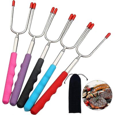 Unbranded Pcs Telescopic BBQ Forks, Marshmallow Forks, Stainless Steel Roasting Sticks for Unbranded Pcs Telescopic BBQ Forks, Marshmallow Forks, Stainless Steel Roasting Sticks for