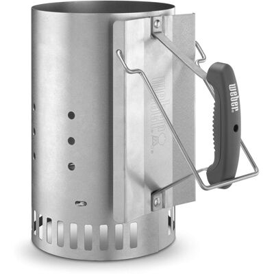 Weber Rapidfire Chimney Starter for Charcoal Barbecues/BBQ Accessory, Lights Cha Weber Rapidfire Chimney Starter for Charcoal Barbecues/BBQ Accessory, Lights Cha