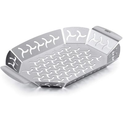Weber Premium Grill Basket - Small (27 x 19cm), Heat Resistant & Dishwasher Safe Weber Premium Grill Basket - Small (27 x 19cm), Heat Resistant & Dishwasher Safe
