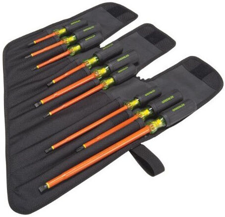 Greenlee - Screwdriver,Insulated 9Pc, Professional Hand Tools (0153-01-INS)