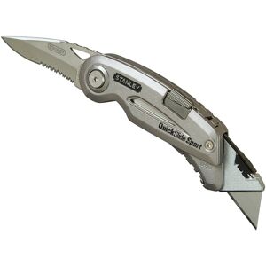 Stanley 10813 Quickslide Sport Utility Knife - 2-Blade Design: 75mm Serrated Spo Stanley 10813 Quickslide Sport Utility Knife - 2-Blade Design: 75mm Serrated Spo