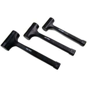 US PRO 3pc Rubber Dead Blow Hammers, Hammer 1lb 2lb 3lb Set 1664 US PRO 3pc Rubber Dead Blow Hammers, Hammer 1lb 2lb 3lb Set 1664