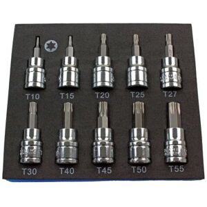 US PRO 10pc 3/8dr Torx / Star Bit Socket Set 48mm (L) T10 TO T55 2066 US PRO 10pc 3/8dr Torx / Star Bit Socket Set 48mm (L) T10 TO T55 2066