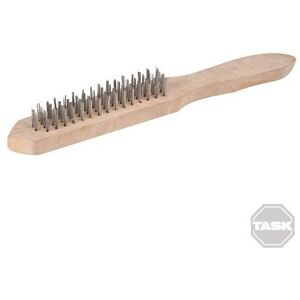Silverline Task Wood Handle 4 Row Steel Wire Brush Silverline Task Wood Handle 4 Row Steel Wire Brush