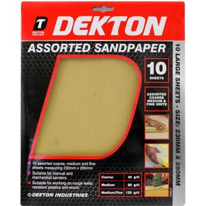 Avron Dekton Assorted Sandpaper - Sheets Fine Grit 10 Coarse Medium Pack 10piece Wet - Avron Dekton Assorted Sandpaper - Sheets Fine Grit 10 Coarse Medium Pack 10piece Wet -