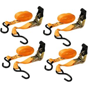 Rolson 25mm x 4.5m 4 Piece Ratchet Tie Down Set - 4pc ratchet tie down straps 45m x 25 Rolson 25mm x 4.5m 4 Piece Ratchet Tie Down Set - 4pc ratchet tie down straps 45m x 25