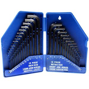 BlueSpot 30 Piece Hex Key Set Metric And Imperial With Case - Blue Spot 15320 Allen - he BlueSpot 30 Piece Hex Key Set Metric And Imperial With Case - Blue Spot 15320 Allen - he