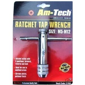 Unbranded Amtech Ratchet Tap Wrench - Large Bar Die Set, Chrome-Plated, Reversible Forward Unbranded Amtech Ratchet Tap Wrench - Large Bar Die Set, Chrome-Plated, Reversible Forward