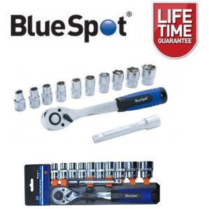Unbranded BlueSpot 12 Pc 1/2" Dr Ratchet & Socket Set 10mm - 24mm + Extension Bar 01500 Unbranded BlueSpot 12 Pc 1/2" Dr Ratchet & Socket Set 10mm - 24mm + Extension Bar 01500