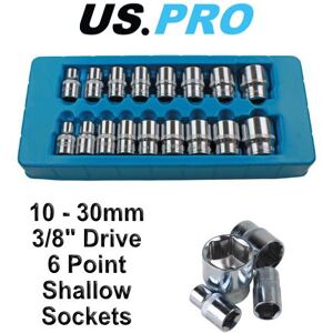 US PRO 17pc 1/2 dr Shallow Sockets 6 point 10-30mm 1394 US PRO 17pc 1/2 dr Shallow Sockets 6 point 10-30mm 1394