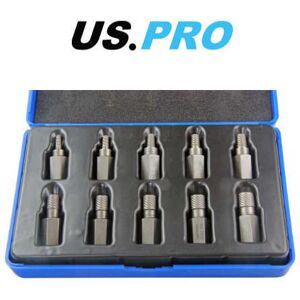 US PRO 10pc Screw extractors Set, Removes Broken Studs Screws 3mm-11mm US PRO 10pc Screw extractors Set, Removes Broken Studs Screws 3mm-11mm