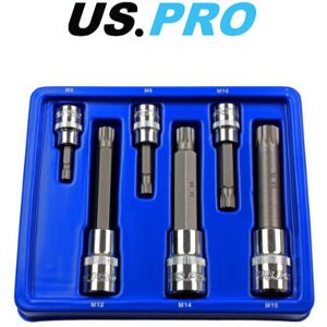 US PRO 6pc 3/8 & 1/2" dr Triple Square Spline Bit Socket Set 3228 US PRO 6pc 3/8 & 1/2" dr Triple Square Spline Bit Socket Set 3228