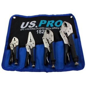 US PRO Locking Pliers 4pc Mole Grips Adjustable Wrench Pliers US PRO Locking Pliers 4pc Mole Grips Adjustable Wrench Pliers