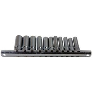 US PRO 11pc 1/4" Dr 4 - 13mm Deep Sockets Single Hex 6 Point On Rail US PRO 11pc 1/4" Dr 4 - 13mm Deep Sockets Single Hex 6 Point On Rail