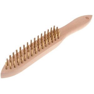 Faithfull FAI680B4 680/B4 Brass Wire Scratch Brush - 4 Row Faithfull FAI680B4 680/B4 Brass Wire Scratch Brush - 4 Row