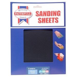 Faithfull FAIAECSP3A Emery Cloth Sheets 280 x 230mm Assorted Fine, Medium & Coar Faithfull FAIAECSP3A Emery Cloth Sheets 280 x 230mm Assorted Fine, Medium & Coar