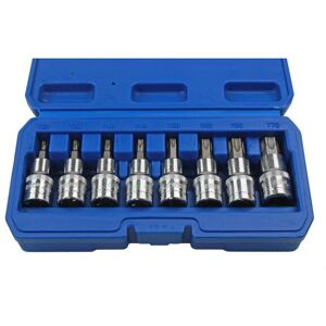 US PRO Tools 8 Piece 1/2" Drive Torx / Star Bit Socket Set T27 - T70 US PRO Tools 8 Piece 1/2" Drive Torx / Star Bit Socket Set T27 - T70