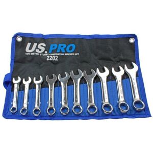 US PRO Tools 10pc Metric Stubby Combination Spanner Wrench Set 10 - 19mm US PRO Tools 10pc Metric Stubby Combination Spanner Wrench Set 10 - 19mm
