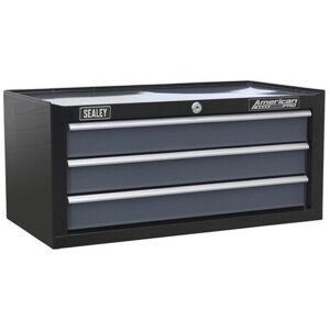Sealey AP3503TB Mid-Box 3 Drawer with Ball Bearing Slides - Black/Grey Sealey AP3503TB Mid-Box 3 Drawer with Ball Bearing Slides - Black/Grey