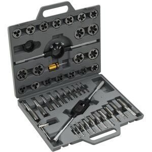 vidaXL Tap and Die Set 45 pcs Metric Wrench Cuts Bolts Engineers Kit Tool Case vidaXL Tap and Die Set 45 pcs Metric Wrench Cuts Bolts Engineers Kit Tool Case
