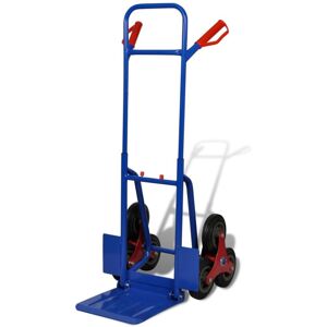 vidaXL 6-wheel Sack Truck with 200kg Capacity Blue-red Transport Carrier Cart vidaXL 6-wheel Sack Truck with 200kg Capacity Blue-red Transport Carrier Cart