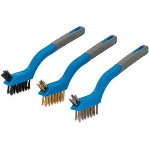 Silverline Mechanics Workshop Rust/Dirt/Paint Removing Mini Wire Brush Set Of 3 Silverline Mechanics Workshop Rust/Dirt/Paint Removing Mini Wire Brush Set Of 3