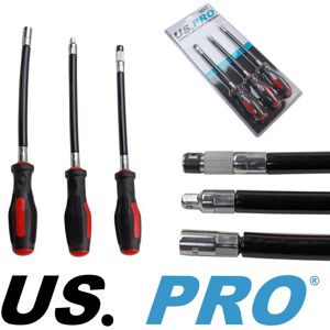 US PRO Tools 3 Piece 300mm Flexi Screwdrivers - Flexible Screwdriver Set 1617 US PRO Tools 3 Piece 300mm Flexi Screwdrivers - Flexible Screwdriver Set 1617