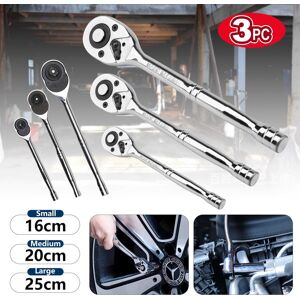 Unbranded 3PCS HEAVY DUTY QUICK RELEASE RATCHET HANDLE SET 1/4" 3/8" 1/2" DR Unbranded 3PCS HEAVY DUTY QUICK RELEASE RATCHET HANDLE SET 1/4" 3/8" 1/2" DR