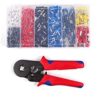 Unbranded Crimp Tool Kit with Ferrule Crimping Pliers - 1200 Ferrules (0.25-10 mm², assort Unbranded Crimp Tool Kit with Ferrule Crimping Pliers - 1200 Ferrules (0.25-10 mm², assort