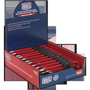 SEALEY - AK7183 Ball-End Hex Key Set 9pc Extra-Long Anti-Slip Display Box of 10 SEALEY - AK7183 Ball-End Hex Key Set 9pc Extra-Long Anti-Slip Display Box of 10
