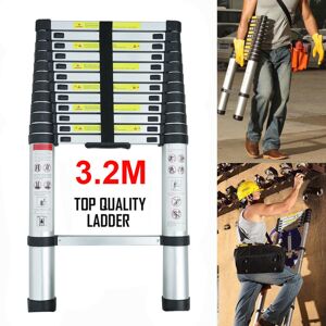 Unbranded 3.2M Aluminum Telescopic Ladder Portable Extension Ladder EN131 Unbranded 3.2M Aluminum Telescopic Ladder Portable Extension Ladder EN131